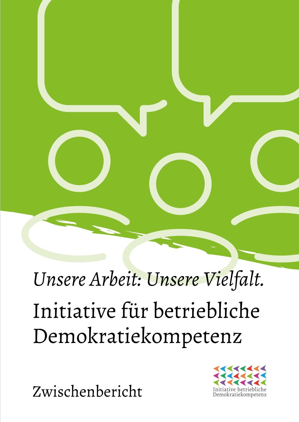 Titelseite des Zwischenberichtes der Initiative für betriebliche Demokratiekompetenz